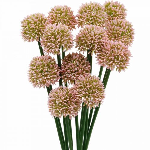 Floristik24 Artificial flower allium pink 38cm artificial ornamental onion silk flower in bunch 12pcs