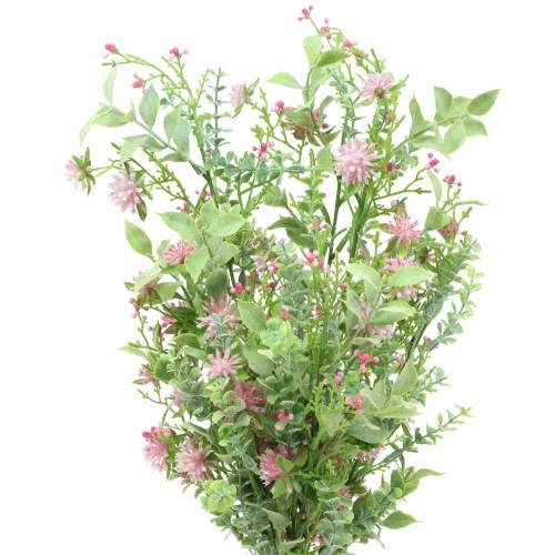 Floristik24 Bouquet with grass and flowers artificial pink 53cm