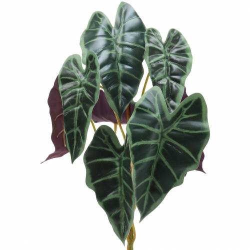 Alocasia arrow leaf green, purple artificial plant H48cm