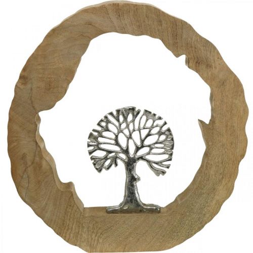 Floristik24 Tree table decoration wood to place mango wood natural, metal 32×5×34cm