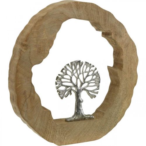 Floristik24 Tree table decoration wood to place mango wood natural, metal 32×5×34cm