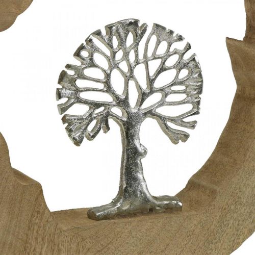 Product Tree table decoration wood to place mango wood natural, metal 32×5×34cm