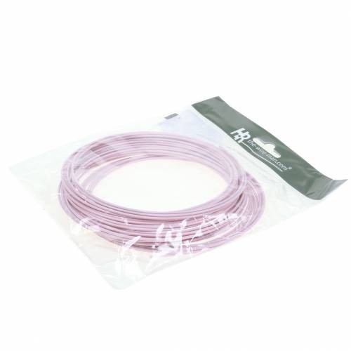 Floristik24 Aluminum wire Ø2mm pastel pink 100g 12m