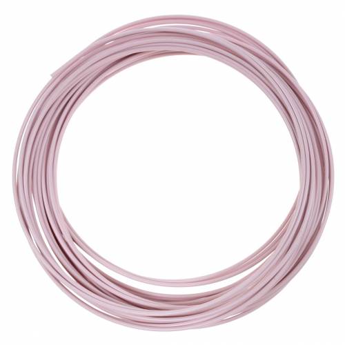 Floristik24 Aluminum wire Ø2mm pastel pink 100g 12m