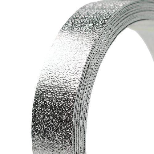 Product Aluminum flat wire ribbon, matte silver, 20mm x 5m - decorative ribbon, crafting, DIY