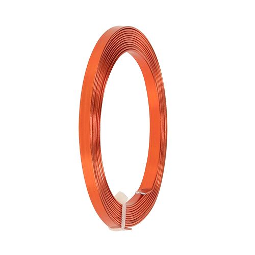 Floristik24 Aluminum flat wire orange 5mm x 1mm 2.5m