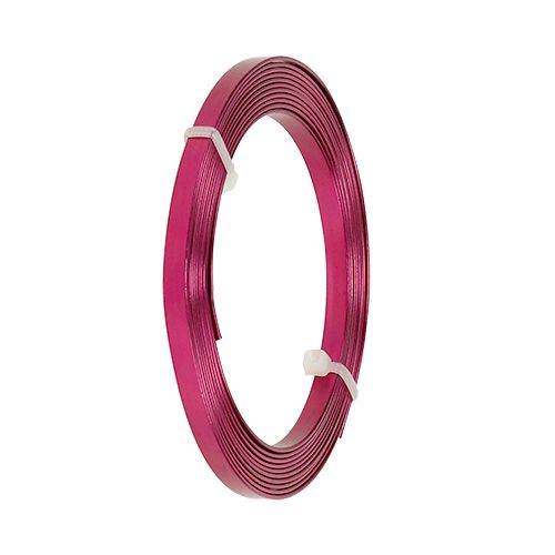 Product Aluminum flat wire pink 5mm x 1mm 2.5m