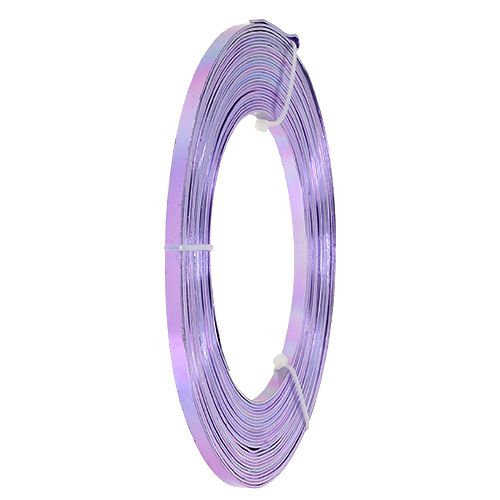 Product Aluminum flat wire, lavender, 5mm, 10m, decorative wire, craft wire