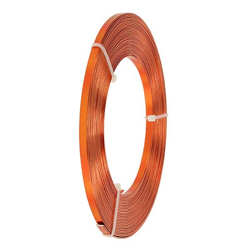 Product Aluminum flat wire, orange, 5mm, 10m, craft wire, decoration