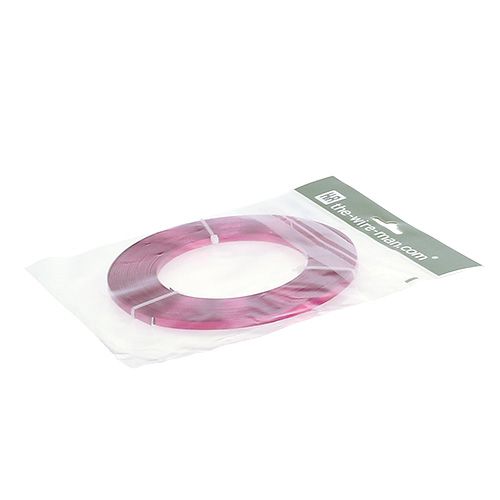 Product Aluminum flat wire, pink, 5mm, 10m, craft wire, decoration