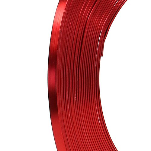 Floristik24 Aluminum Flat Wire Red 5mm 10m