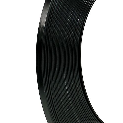 Product Aluminum flat wire, black, decorative craft wire, 5mm x 10m