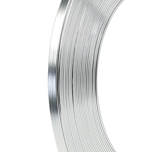 Product Aluminum flat wire, silver, 5x1mm, 10m, craft wire, decoration