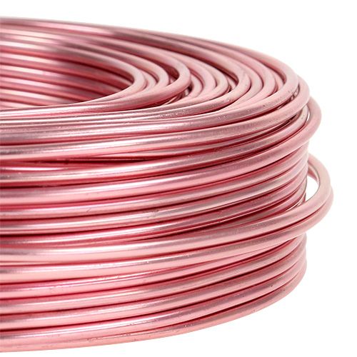 Product Aluminum wire Ø2mm 500g 60m in pink - Flexible, versatile for floristry, DIY and decoration