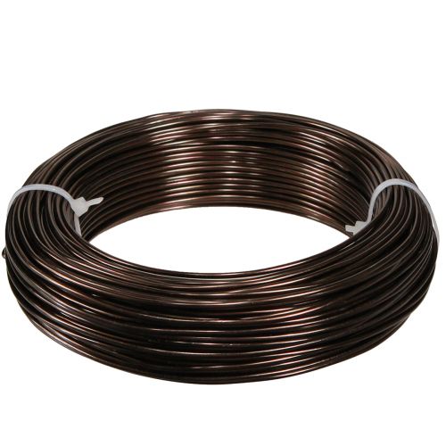 Product Brown aluminum wire for floristry, jewelry, and crafts, Ø2mm, 60m, 500g