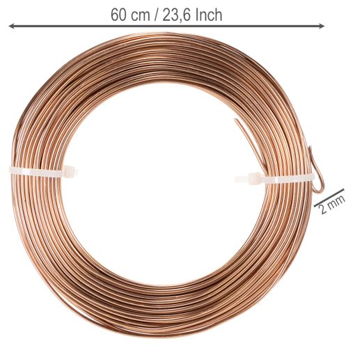 Aluminum wire 2mm for floristry and crafts 60m 500g | Floristik24.ie