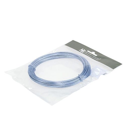 Floristik24 Aluminum wire pastel blue Ø2mm 12m