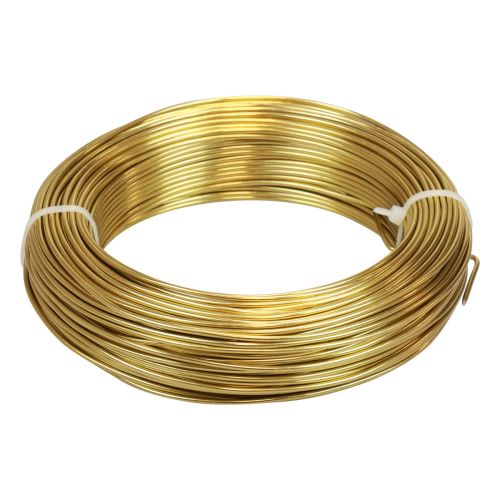 Floristik24 Aluminum wire Ø2mm 500g 60m gold