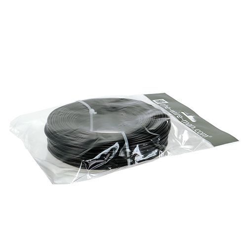 Product Aluminum wire Ø2mm, 60m roll, 500g - Flexible craft wire in black for floristry, model making and jewelry making