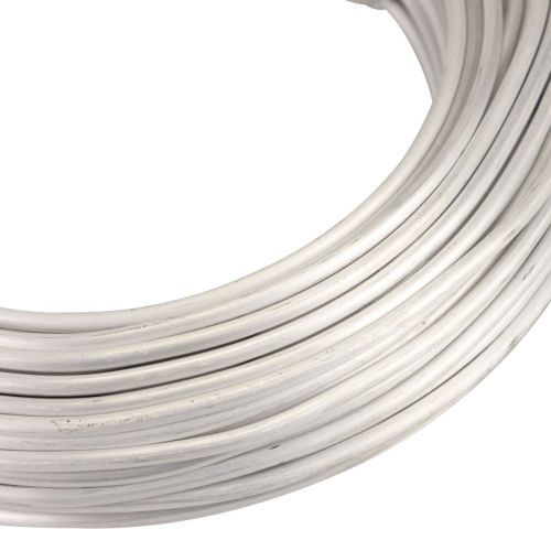 Floristik24 Aluminum wire aluminum wire 3mm jewelry wire white-silver matt 500g