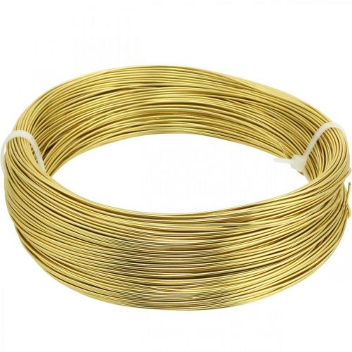 Floristik24 Aluminum wire Ø1mm gold decoration wire round 120g