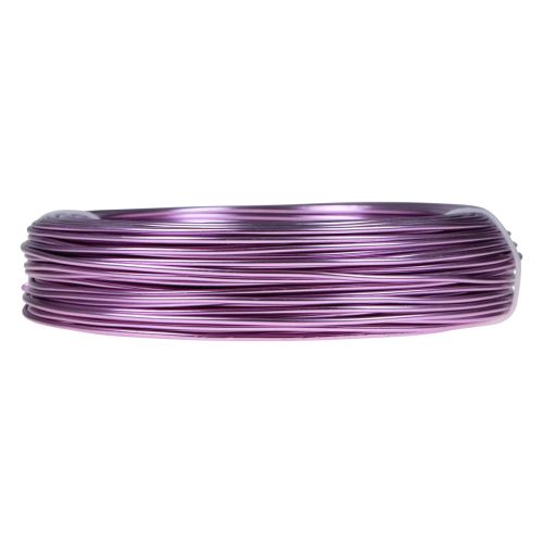 Product Purple aluminum wire, 2mm, for jewelry &amp; decoration, lavender-colored craft wire, 500g - 60m