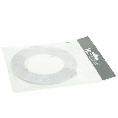 Floristik24 Aluminum Flat Wire 5mm 10m White Beading Wire