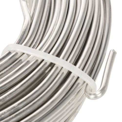 Aluminum wire, silver, 3mm, craft wire for creative projects, 1kg | Floristik24.ie