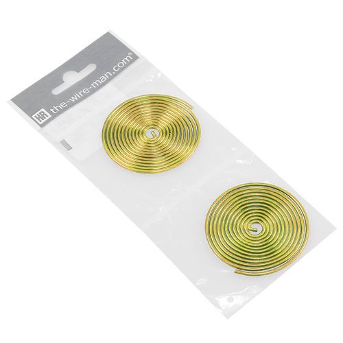 Floristik24 Aluminum snail metal snail gold 2mm 120cm 2pcs