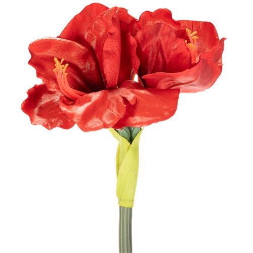 Artificial Amaryllis flower, red, long stem, for vase and arrangement, 77cm | Floristik24.ie