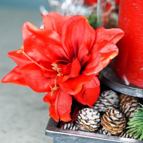 Floristik24 Amaryllis artificial large red 96.5cm