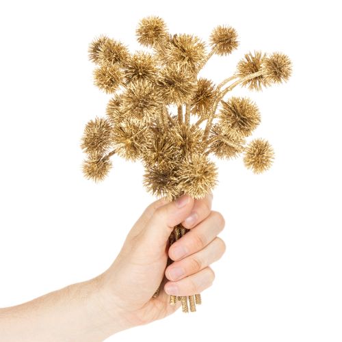 Artificial Amber Fruit Branch, Gold Decoration, 26cm Bundle of 6 | Floristik24.ie