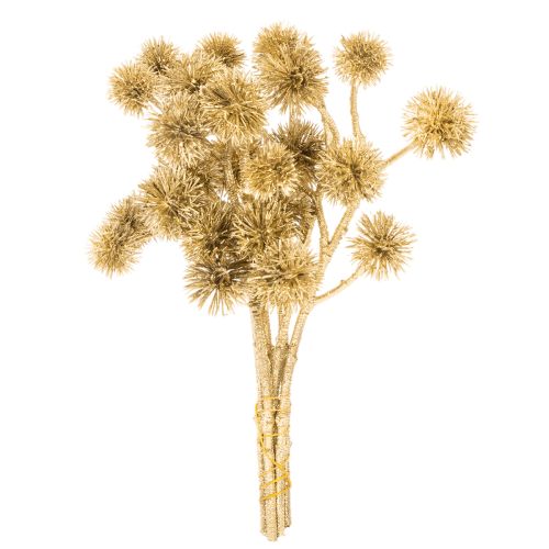 Artificial Amber Fruit Branch, Gold Decoration, 26cm Bundle of 6 | Floristik24.ie