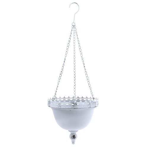 Hanging hanging basket white Ø23cm H21cm