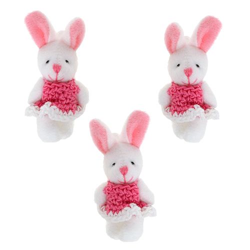 Product Pendant bunny 5.5cm pink 9pcs