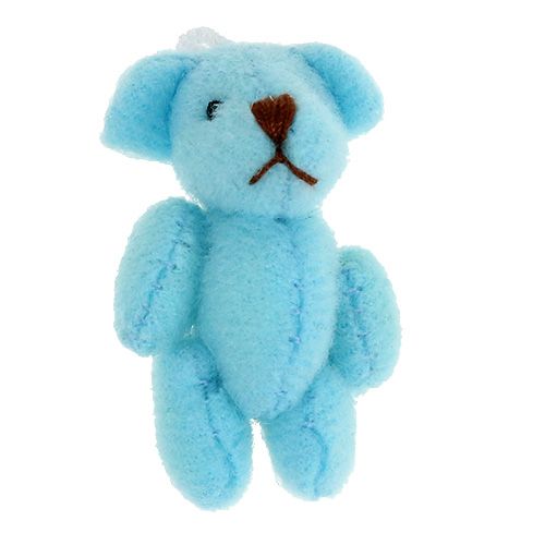 Floristik24 Pendant Bear Light Blue 3.8cm 12 pcs