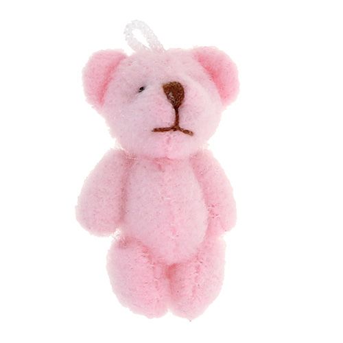 Floristik24 Pendant bear pink 3.8cm 12pcs