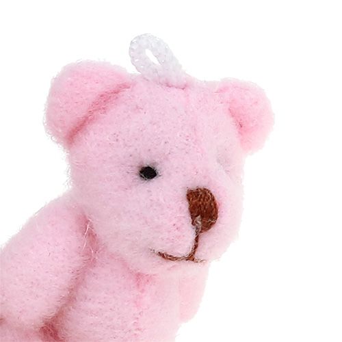 Floristik24 Pendant bear pink 3.8cm 12pcs