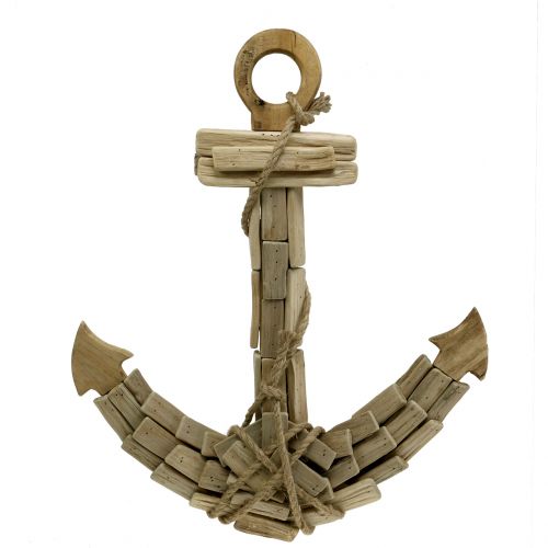 Floristik24 Decorative anchor wood H52cm