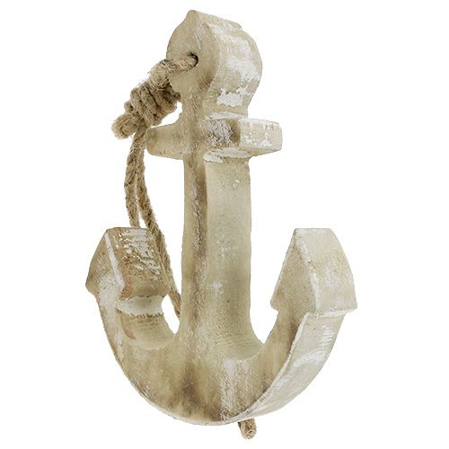 Floristik24 Anchor set made of wood 8cm, 12cm, 18.5cm