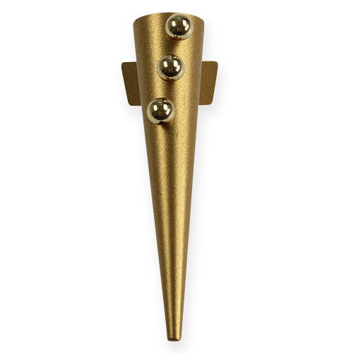 Wedding pin with magnet, matt gold 7cm