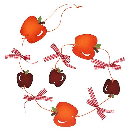 Floristik24 Apple garland red 86cm 3pcs