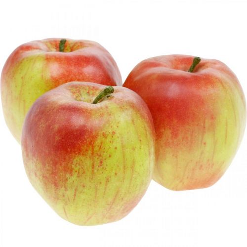 Floristik24 Artificial apple, decorative fruit Ø8cm 4pcs
