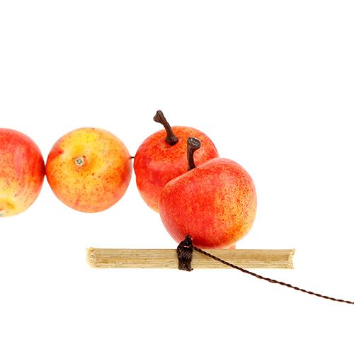 Floristik24 Apple garland made of 55 mini apples yellow-orange 113cm