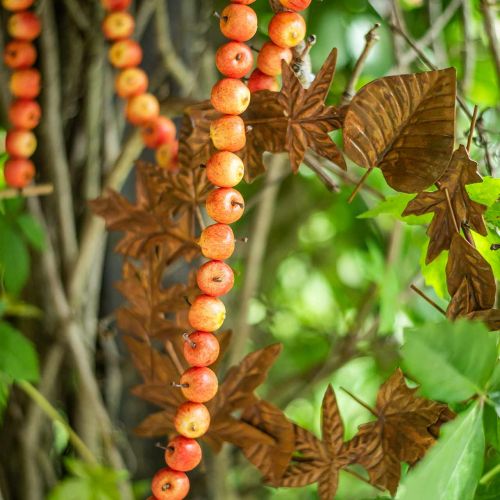 Floristik24 Apple garland made of 55 mini apples yellow-orange 113cm