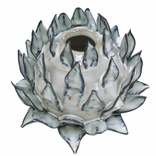 Floristik24 Dekovase Artikschocke ceramic blue, white Ø9,5cm H9cm