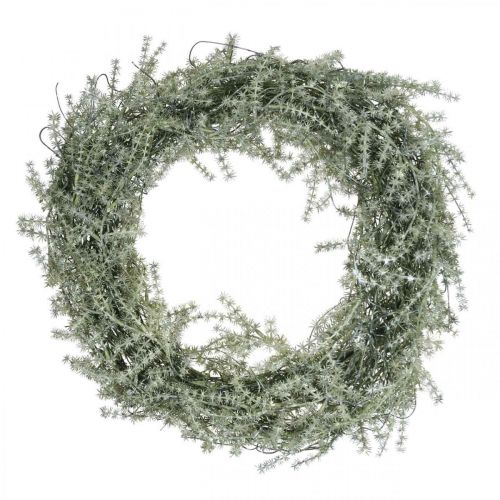 Decorative asparagus wreath artificial asparagus white, gray Ø32cm