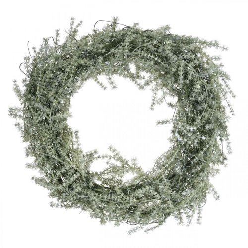 Product Decorative wreath larch artificial needle wreath snow-covered white grey Ø32cm