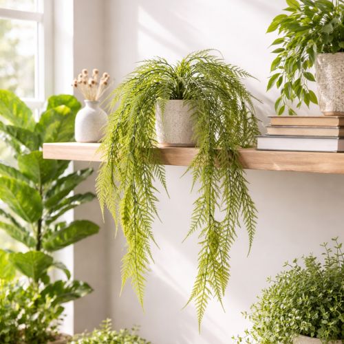 Product Artificial asparagus as a hanging plant for low-maintenance home decoration, 75cm