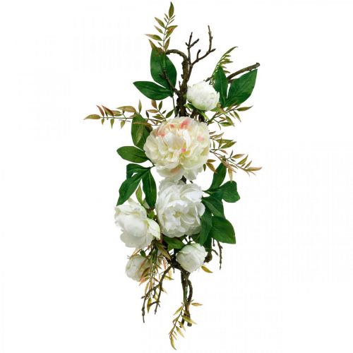 Product Peony topper, table decoration, Paeonia branch white L60cm